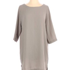 Oak + Fort Tunic Dress 3/4 Sleeve Slit